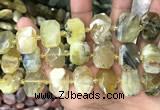 CNG7761 13*18mm - 15*25mm faceted freeform yellow opal beads