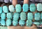 CNG7786 13*18mm - 15*25mm faceted freeform Russian amazonite beads