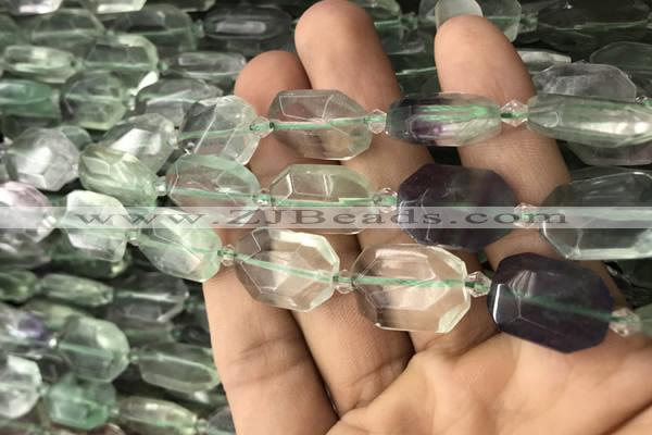 CNG7806 15.5 inches 13*18mm - 18*25mm faceted freeform fluorite beads