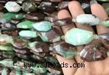 CNG7817 13*18mm - 18*25mm faceted freeform Australia chrysoprase beads