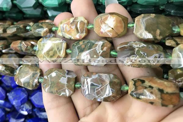 CNG7818 15.5 inches 13*18mm - 18*25mm faceted freeform rhyolite beads