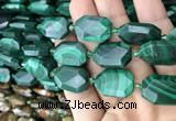 CNG7824 15.5 inches 13*18mm - 18*25mm faceted freeform malachite beads