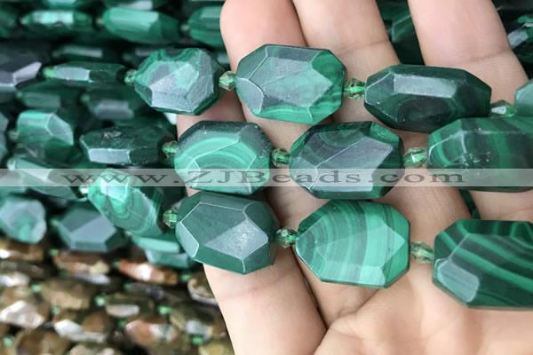 CNG7824 15.5 inches 13*18mm - 18*25mm faceted freeform malachite beads