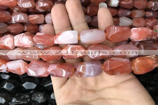 CNG7841 15*20mm - 18*25mm faceted nuggets red agate beads