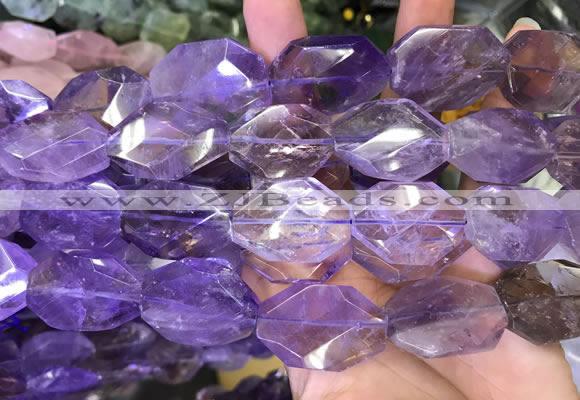 CNG7863 20*30 - 25*35mm twisted & faceted freeform ametrine beads