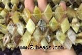 CNG7876 13*20mm - 15*25mm faceted freeform yellow opal beads