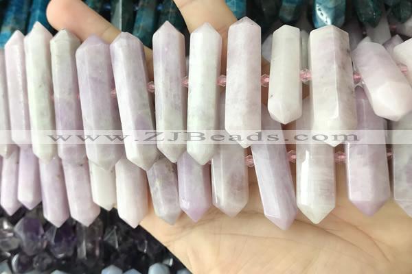 CNG7932 15.5 inches 10*22mm - 12*45mm faceted nuggets kunzite beads