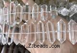 CNG7947 15.5 inches 10*22mm - 12*45mm faceted nuggets white crystal beads