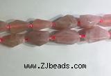 CNG7951 15.5 inches 15*25mm - 20*40mm nuggets rose quartz beads