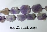 CNG7976 25*30mm - 35*45mm freeform lavender amethyst slab beads