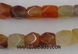 CNG803 15.5 inches 9*12mm faceted nuggets agate gemstone beads