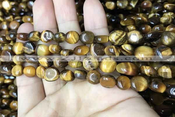 CNG8048 15.5 inches 8*10mm nuggets yellow tiger eye beads