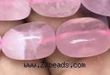 CNG8060 15.5 inches 8*10mm - 10*14mmm nuggets rose quartz beads
