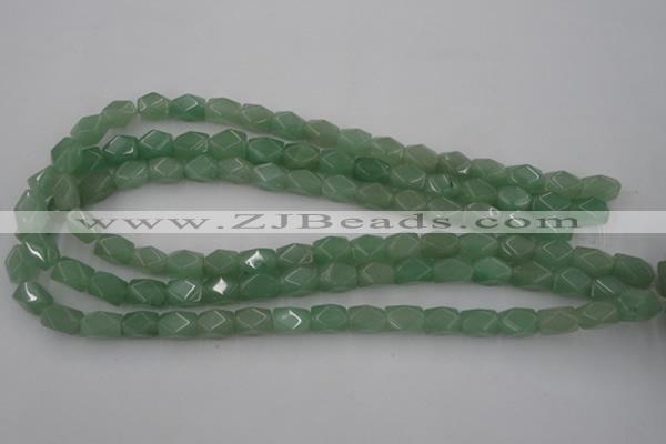 CNG810 15.5 inches 8*12mm faceted nuggets green aventurine beads