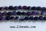 CNG8132 15.5 inches 8*12mm nuggets striped agate beads wholesale