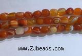 CNG8134 15.5 inches 8*12mm nuggets striped agate beads wholesale