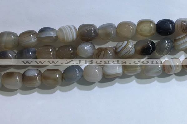 CNG8140 15.5 inches 8*12mm nuggets striped agate beads wholesale