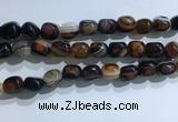 CNG8143 15.5 inches 8*12mm nuggets striped agate beads wholesale