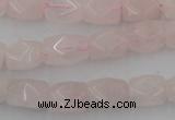 CNG815 15.5 inches 8*12mm faceted nuggets rose quartz beads