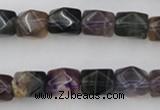 CNG818 15.5 inches 9*12mm faceted nuggets fluorite beads