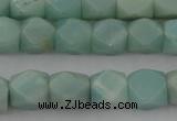 CNG819 15.5 inches 9*12mm faceted nuggets amazonite beads