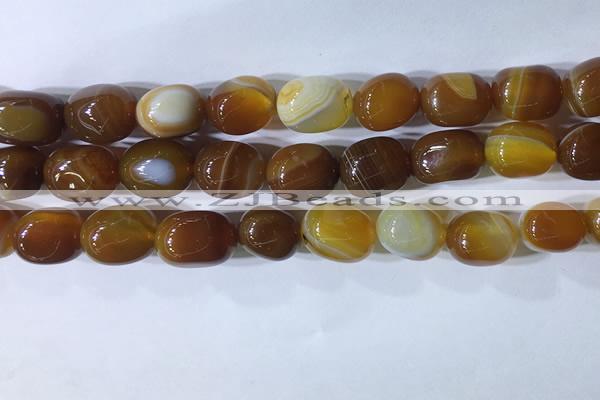 CNG8226 15.5 inches 12*16mm nuggets striped agate beads wholesale