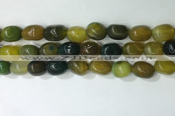 CNG8258 15.5 inches 13*18mm nuggets agate beads wholesale