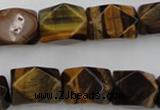 CNG831 15.5 inches 13*18mm faceted nuggets yellow tiger eye beads