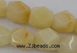 CNG837 15.5 inches 13*18mm faceted nuggets yellow jade beads