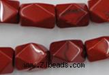 CNG839 15.5 inches 13*18mm faceted nuggets red jasper beads