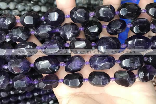 CNG8519 15.5 inches 12*16mm - 15*20mm faceted nuggets amethyst beads