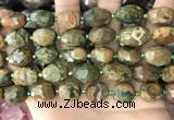 CNG8540 15.5 inches 10*14mm - 12*16mm faceted nuggets rhyolite beads