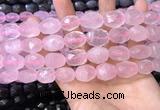 CNG8563 12*16mm - 15*20mm faceted nuggets rose quartz beads