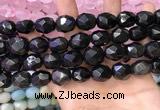 CNG8574 12*16mm - 15*20mm faceted nuggets black obsidian beads