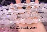 CNG8578 13*18mm - 15*20mm faceted nuggets white crystal beads