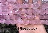 CNG8579 13*18mm - 15*20mm faceted nuggets rose quartz beads