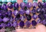 CNG8593 12*16mm - 13*18mm faceted nuggets amethyst beads