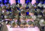 CNG8598 12*16mm - 13*18mm faceted nuggets green garnet beads