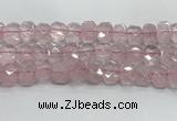 CNG8611 10*13mm - 12*16mm faceted freeform rose quartz beads