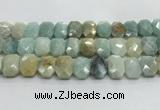 CNG8618 10*13mm - 12*16mm faceted freeform amazonite beads