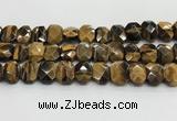 CNG8620 10*13mm - 12*16mm faceted freeform yellow tiger eye beads