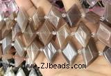 CNG8637 13*20mm - 15*25mm faceted freeform moonstone beads