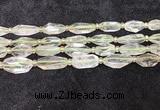 CNG8683 12*23mm - 15*25mm faceted freeform green quartz beads