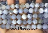CNG8707 15.5 inches 10mm faceted nuggets blue chalcedony beads
