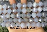 CNG8708 15.5 inches 12mm faceted nuggets blue chalcedony beads