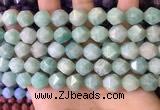 CNG8713 15.5 inches 12mm faceted nuggets amazonite gemstone beads