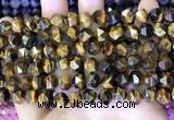 CNG8725 15.5 inches 8mm faceted nuggets yellow tiger eye beads