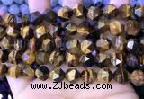 CNG8726 15.5 inches 10mm faceted nuggets yellow tiger eye beads