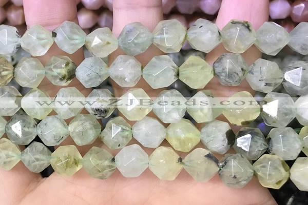 CNG8730 15.5 inches 10mm faceted nuggets prehnite gemstone beads