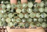 CNG8731 15.5 inches 12mm faceted nuggets prehnite gemstone beads